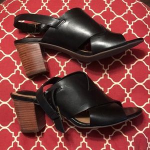 Clarks Black Strappy Sandals
